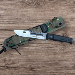 SF-2-239-Тактический нож Made in Italy с чёрной рукоятью и MOLLE-ножнами